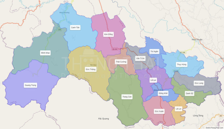 High-resolution political map of Thach An