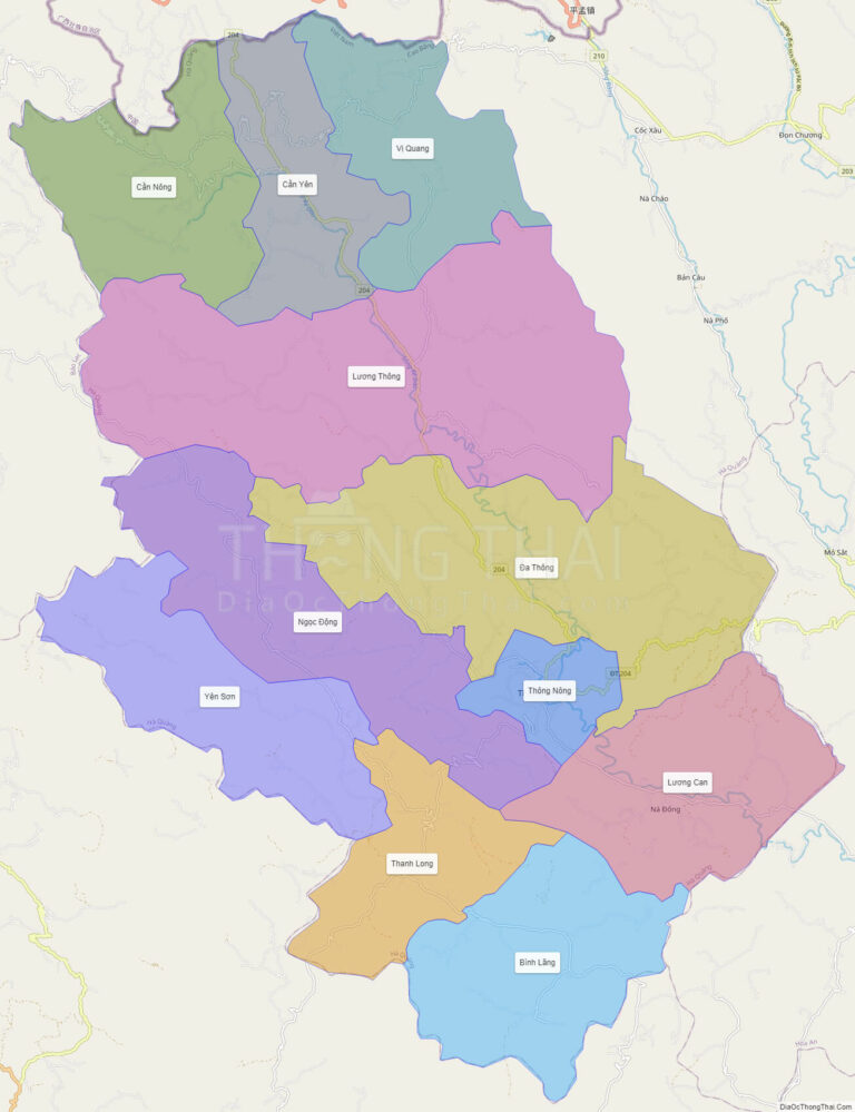 Bản đồ hành chính Huyện Thông Nông