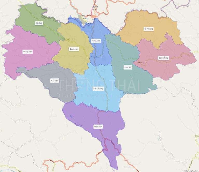 Bản đồ hành chính Huyện Trà Lĩnh