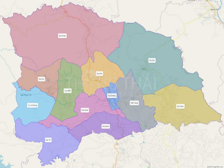 Bản đồ hành chính Huyện Ea H'leo