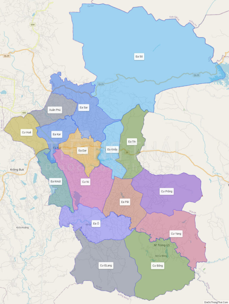 High-resolution political map of Ea Kar