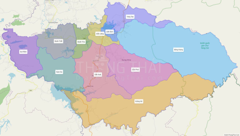 Bản đồ hành chính Huyện Lắk