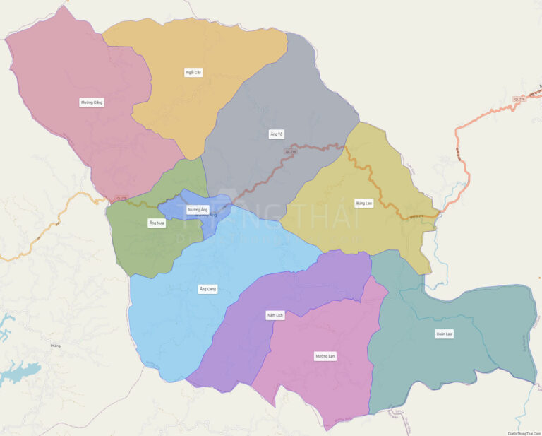 Bản đồ hành chính Huyện Mường Ảng
