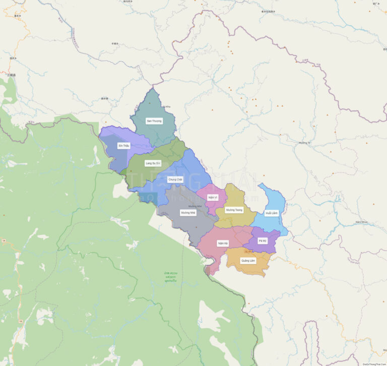 Bản đồ hành chính Huyện Mường Nhé