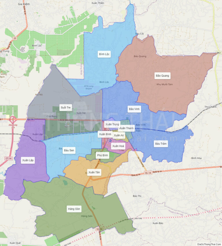 High-resolution political map of Long Khanh