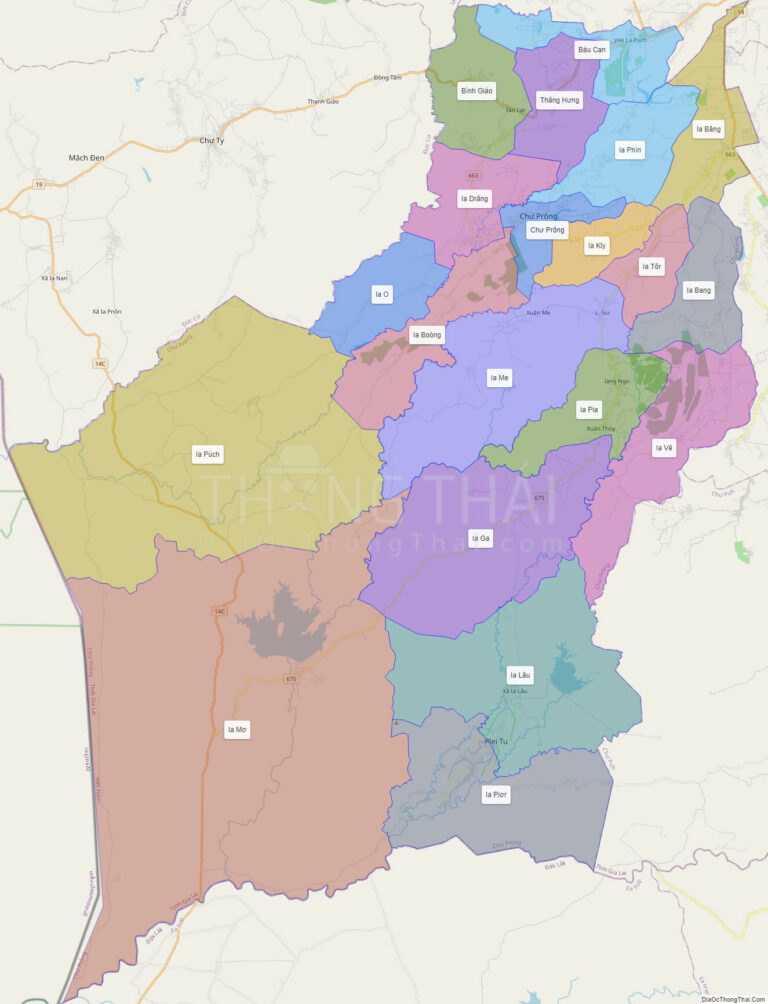High-resolution political map of Chu Prong