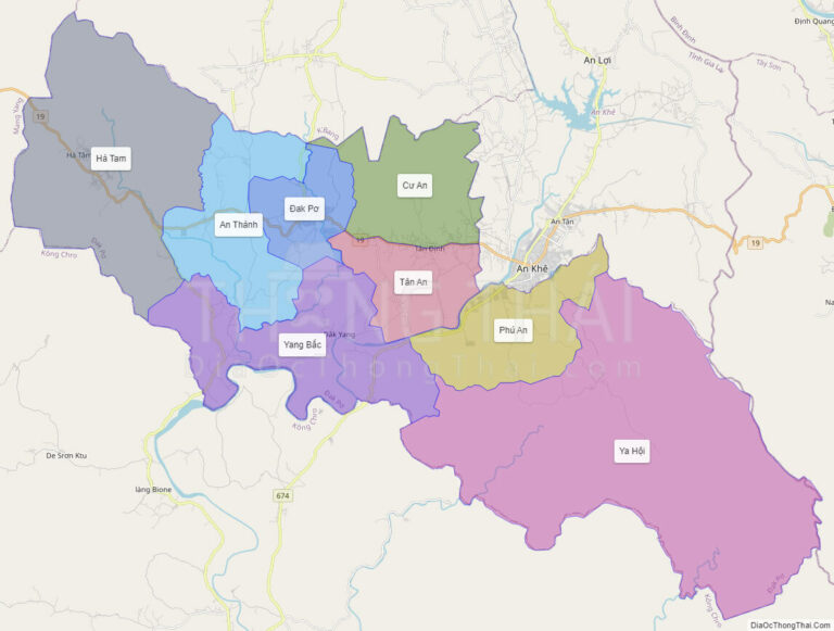 Bản đồ hành chính Huyện Đăk Pơ