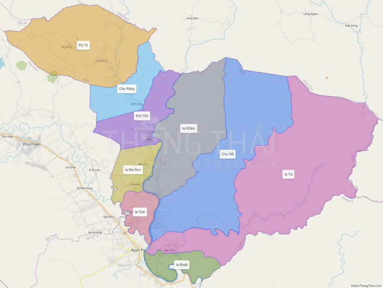 Bản đồ hành chính Huyện Ia Pa