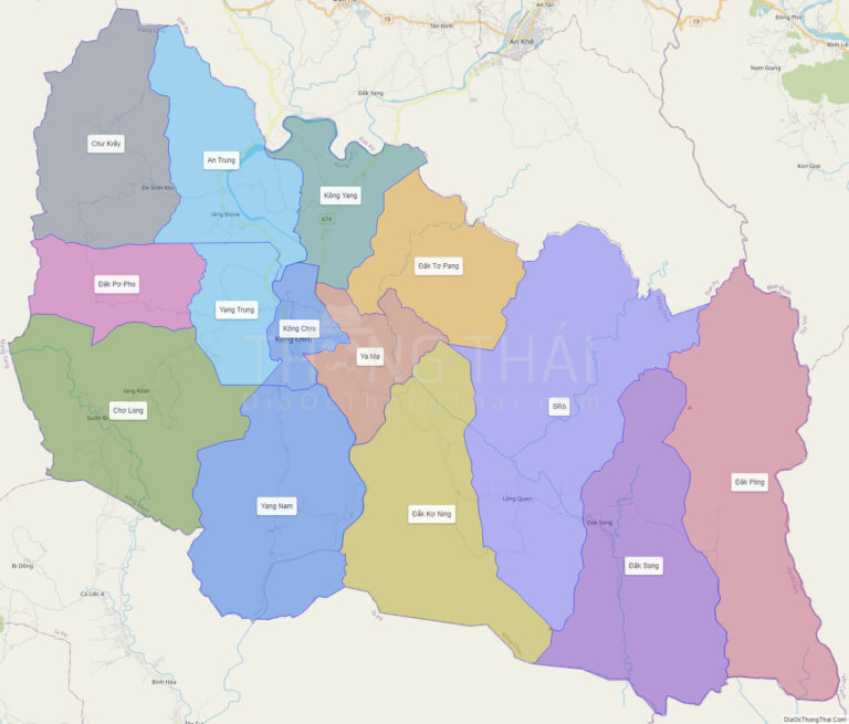 Bản đồ hành chính Huyện Kông Chro