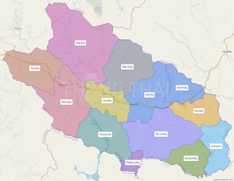 Bản đồ hành chính Huyện Bắc Mê