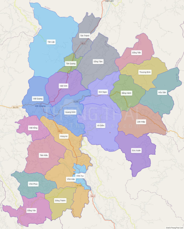 Bản đồ hành chính Huyện Bắc Quang