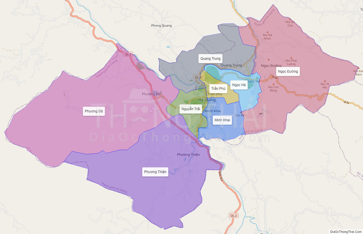 Bản đồ thành phố Hà Giang hiện tại như thế nào? (What is the current map of Hà Giang city like?)