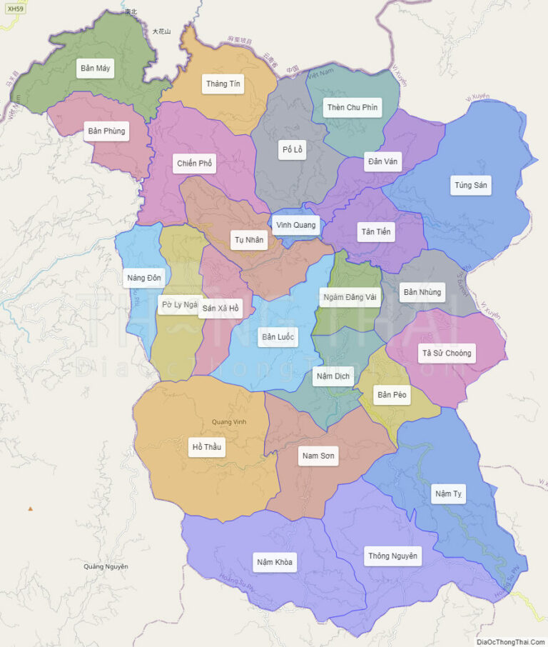 Bản đồ hành chính Huyện Hoàng Su Phì