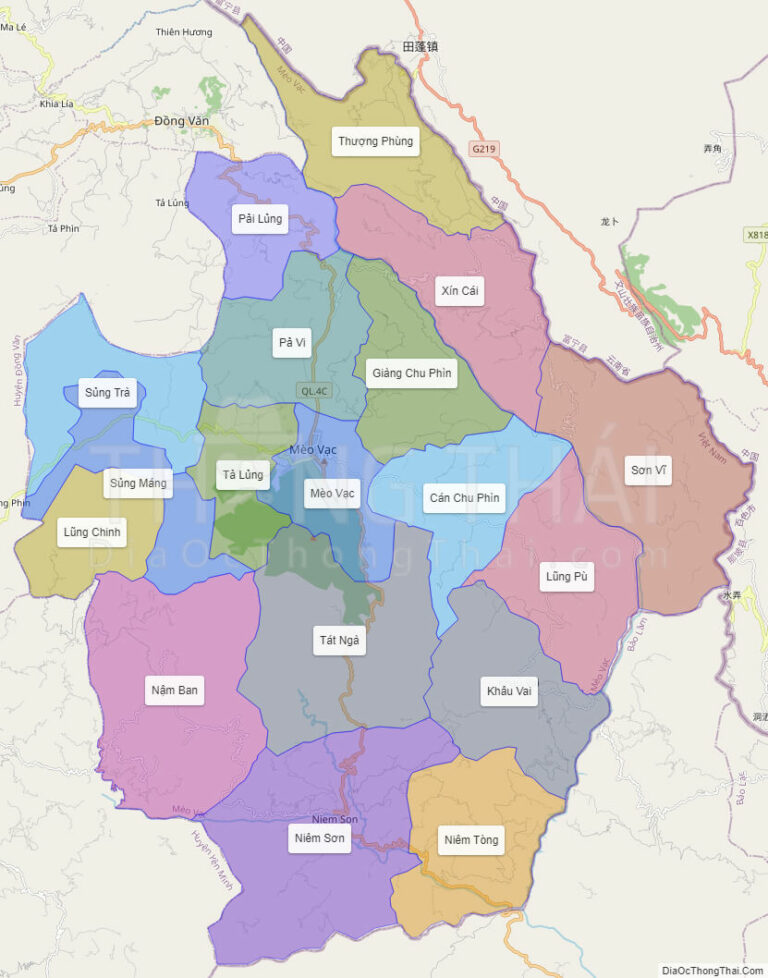 Bản đồ hành chính Huyện Mèo Vạc