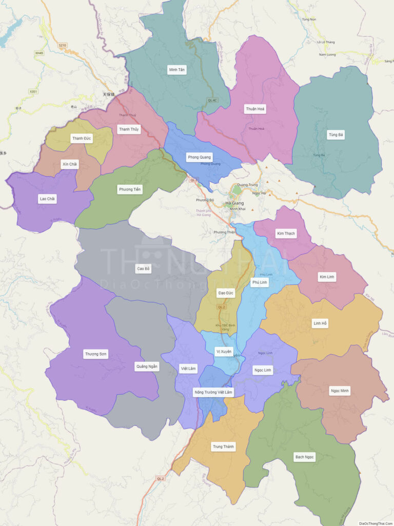 Bản đồ hành chính Huyện Vị Xuyên