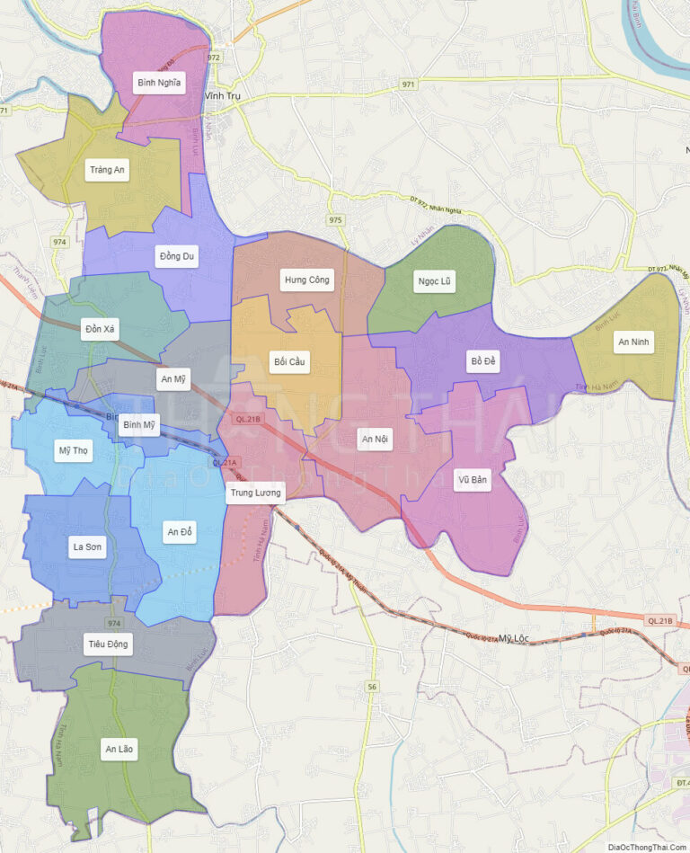 High-resolution political map of Binh Luc