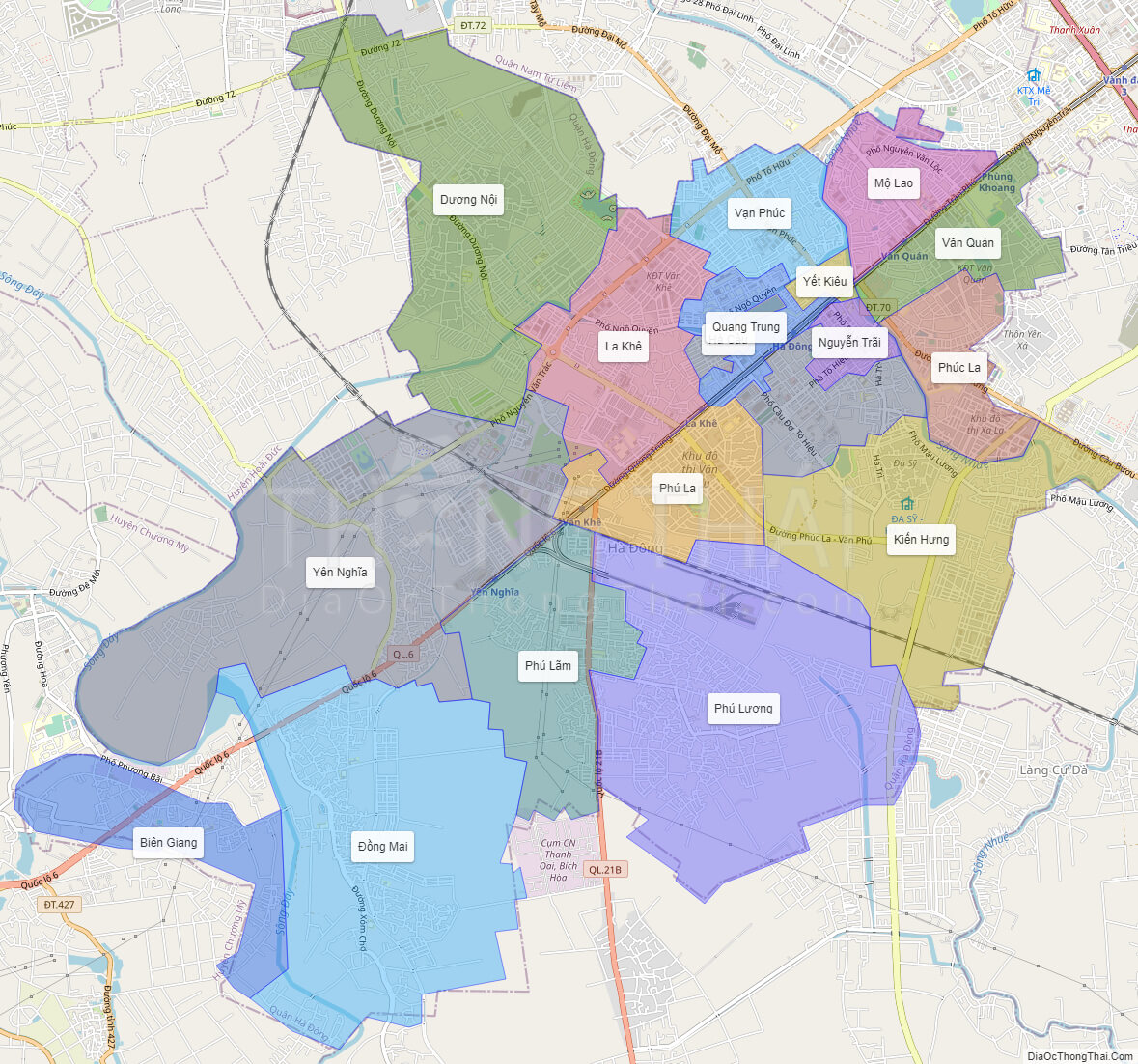 Bản đồ quận Hà Đông:
Bản đồ quận Hà Đông sẽ giúp bạn dễ dàng tìm kiếm các quán ăn, cửa hàng, và địa điểm tham quan hấp dẫn tại khu vực này. Ngoài ra, bạn cũng có thể khám phá những trường đại học và bệnh viện lớn tại đây.