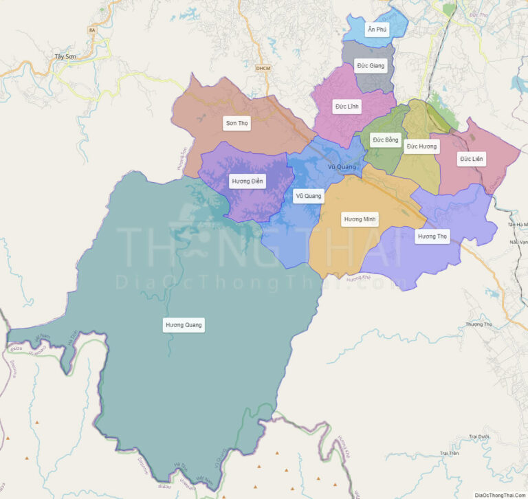 High-resolution political map of Vu Quang