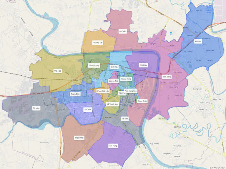 High-resolution political map of Hai Duong