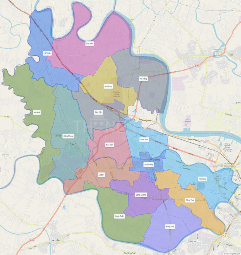 High-resolution political map of An Duong