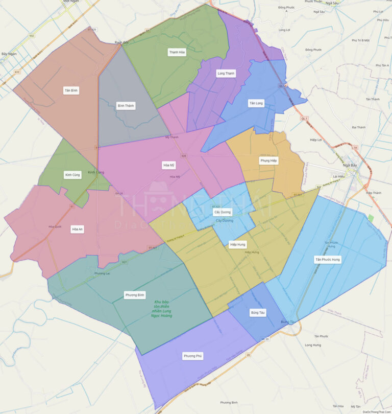 Bản đồ hành chính Huyện Phụng Hiệp