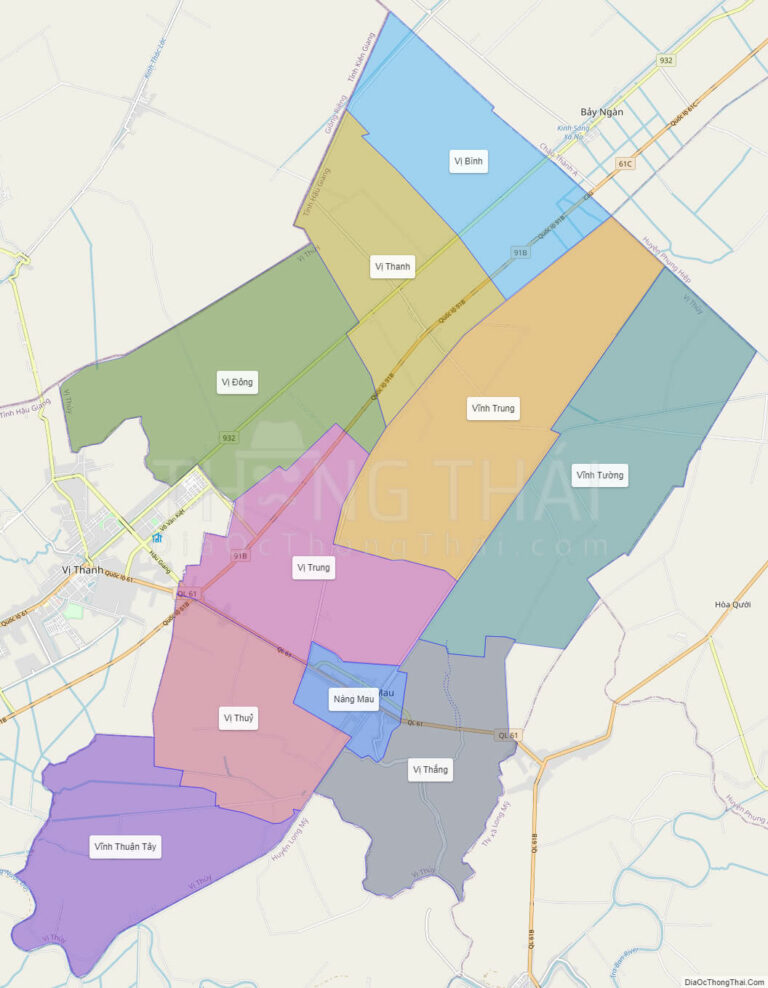 Bản đồ hành chính Huyện Vị Thuỷ