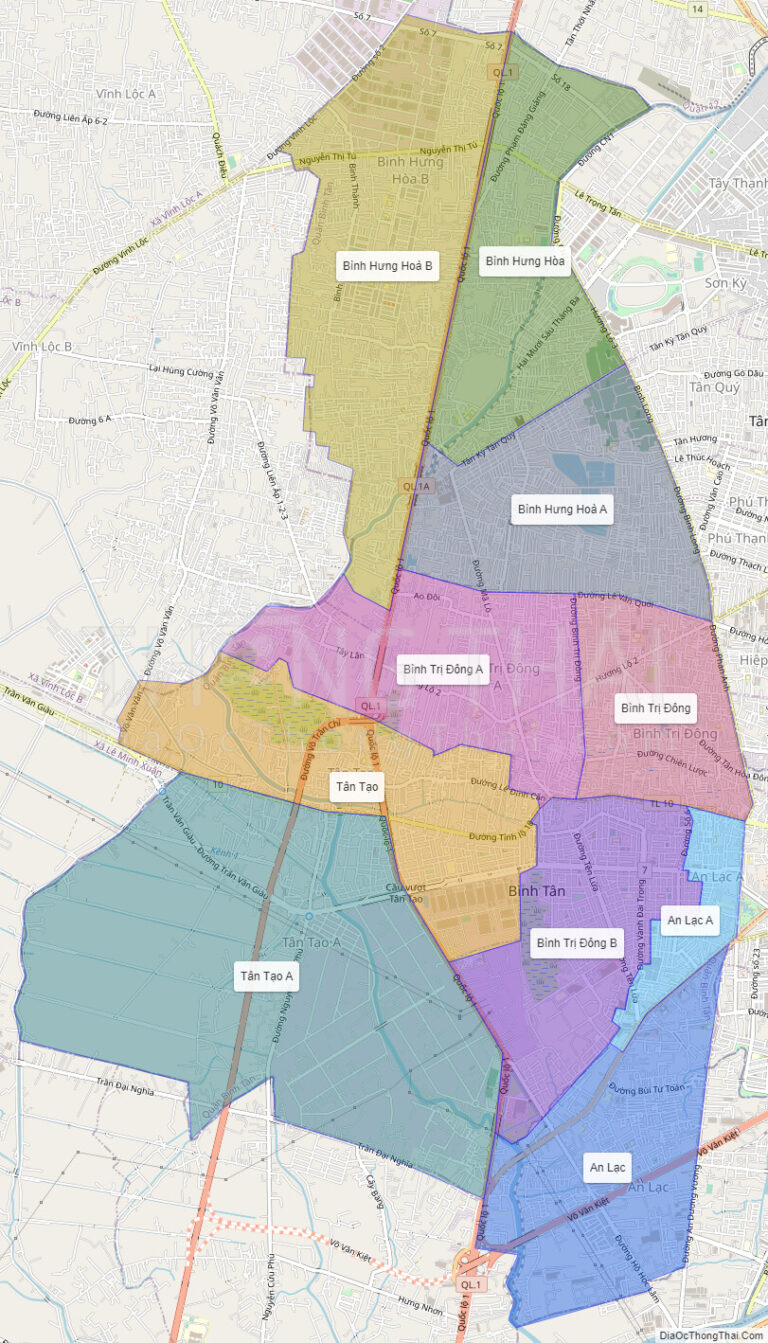High-resolution political map of Binh Tan
