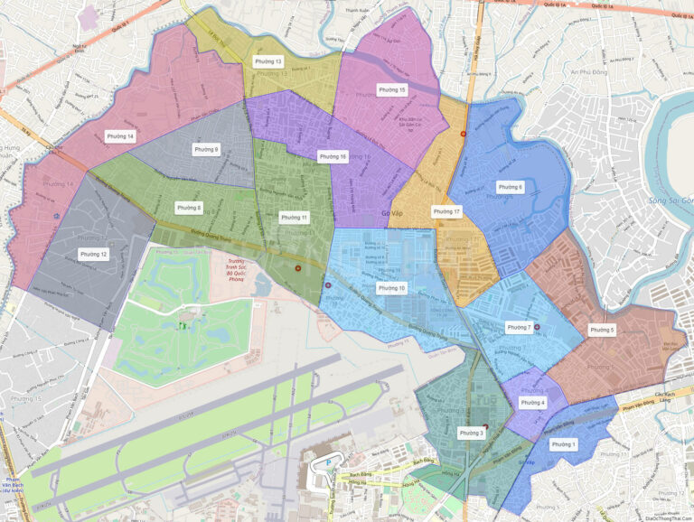 High-resolution political map of Go Vap
