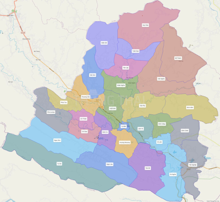 High-resolution political map of Lac Son