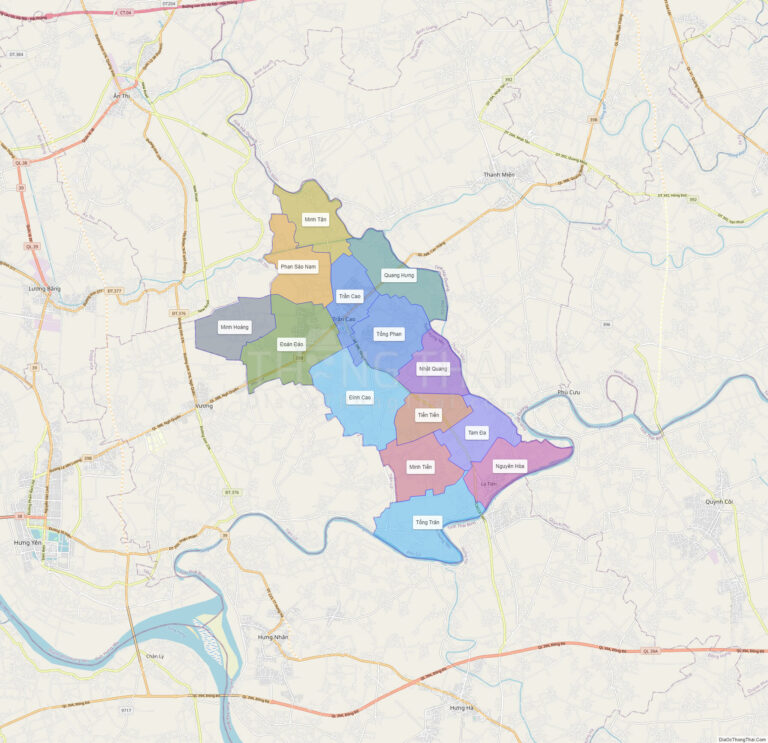 Bản đồ hành chính Huyện Phù Cừ