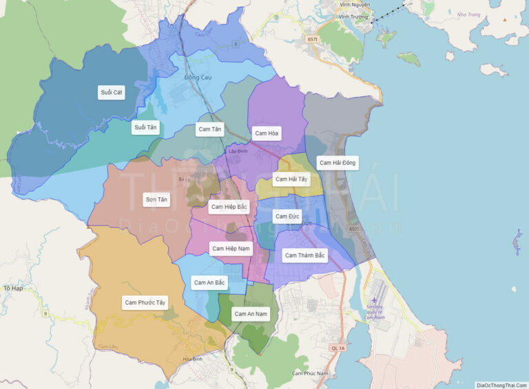 Bản đồ hành chính Huyện Cam Lâm