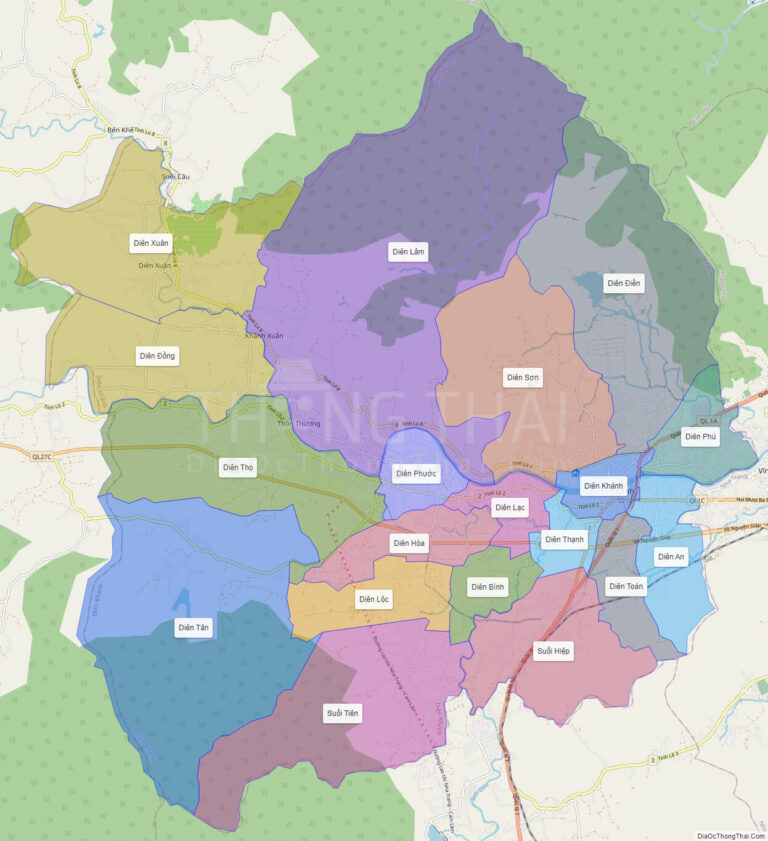 Bản đồ hành chính Huyện Diên Khánh