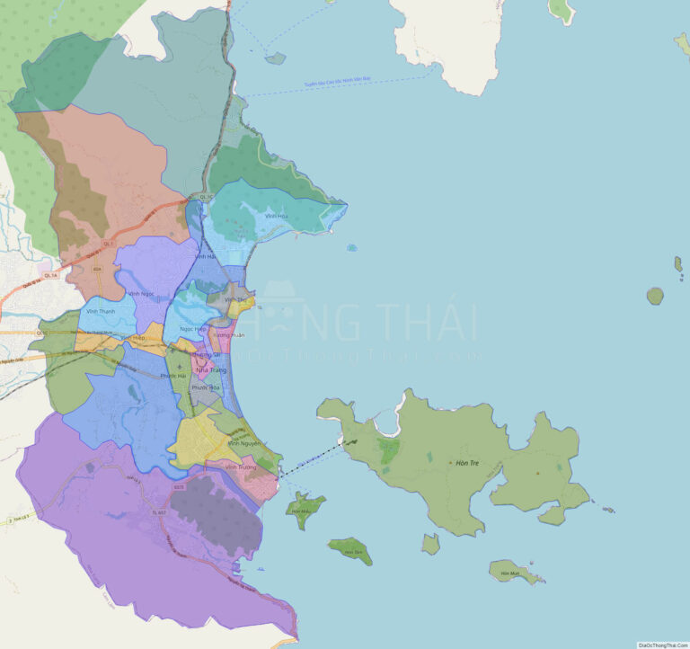 High-resolution political map of Nha Trang