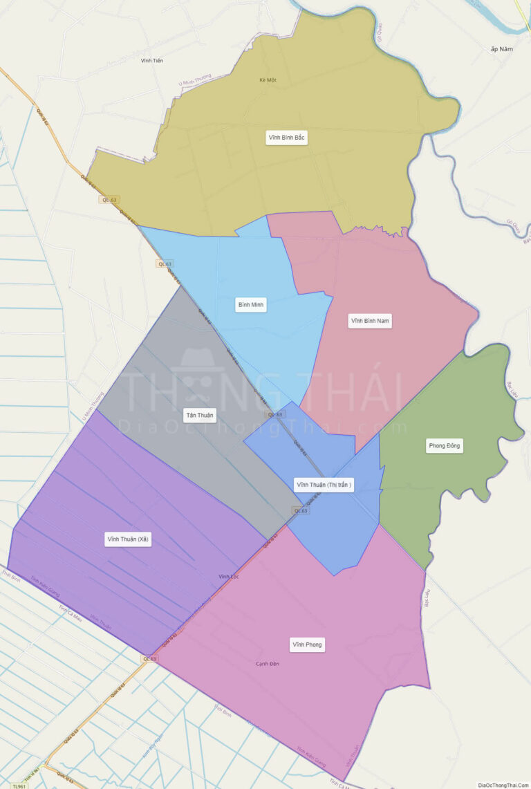 High-resolution political map of Vinh Thuan