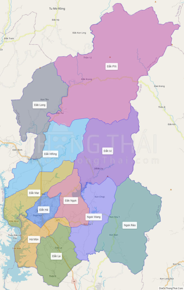 Bản đồ hành chính Huyện Đắk Hà