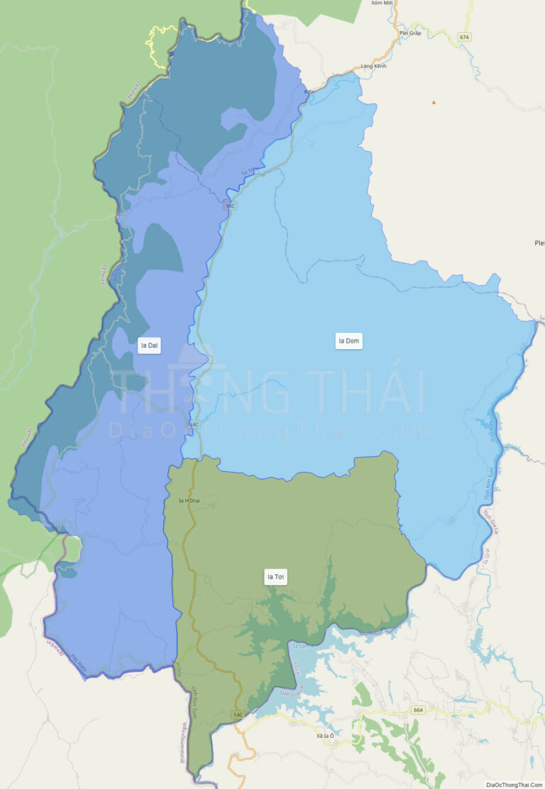 High-resolution political map of Ia H' Drai