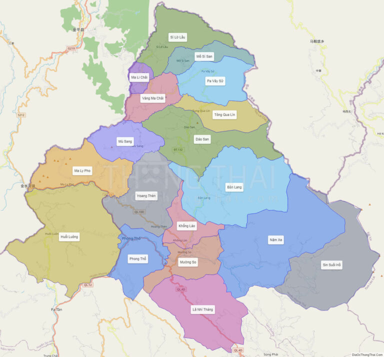 Bản đồ hành chính Huyện Phong Thổ