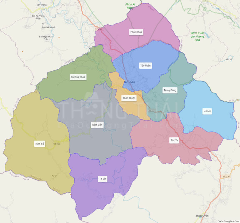 High-resolution political map of Tan Uyen