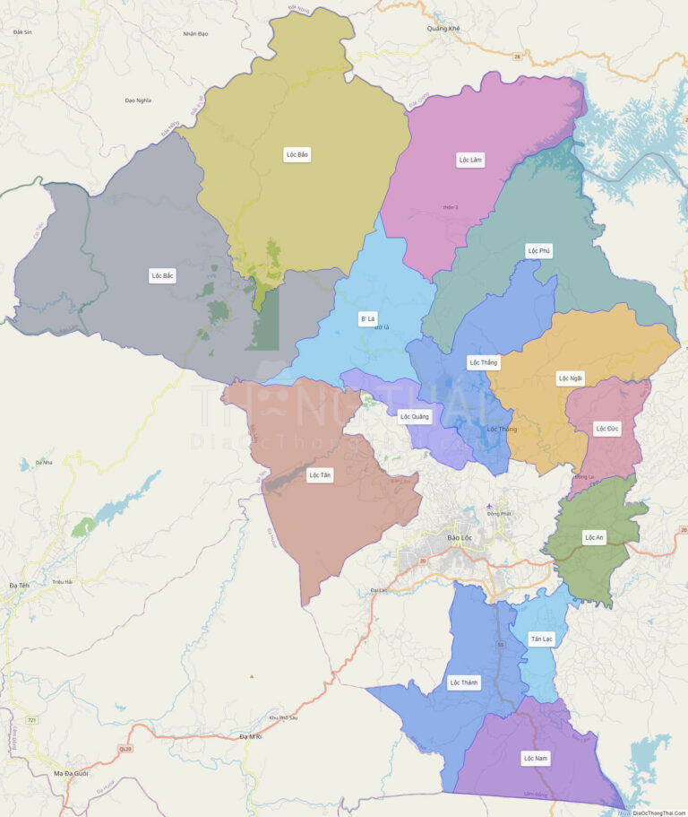 High-resolution political map of Bao Lam