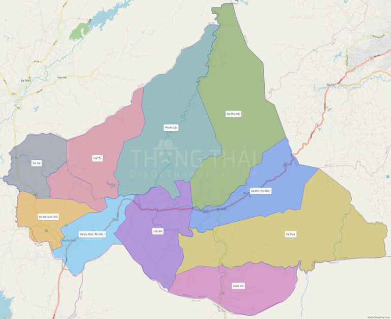 High-resolution political map of Da Huoai