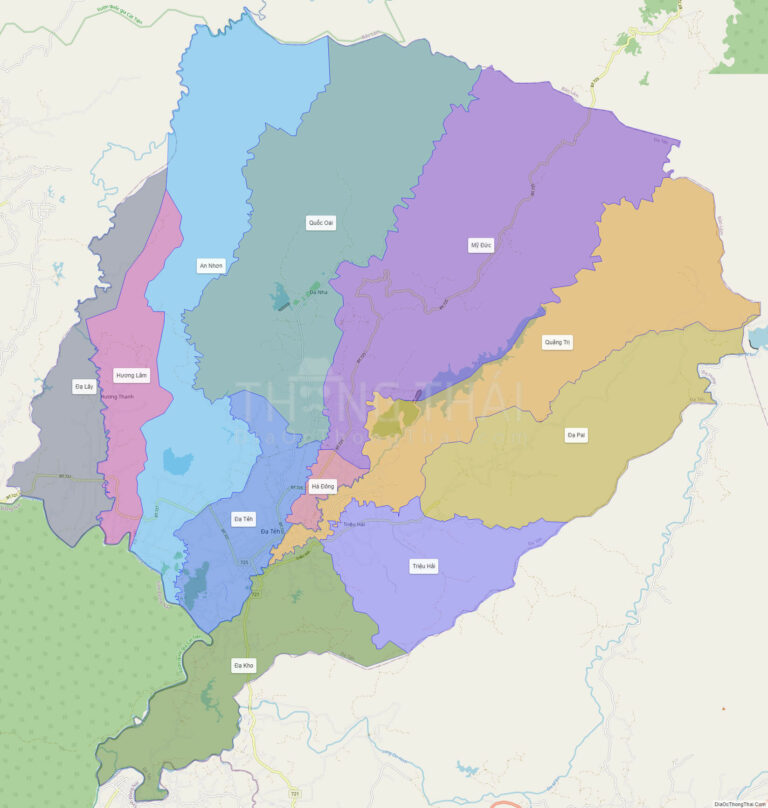 High-resolution political map of Da Teh