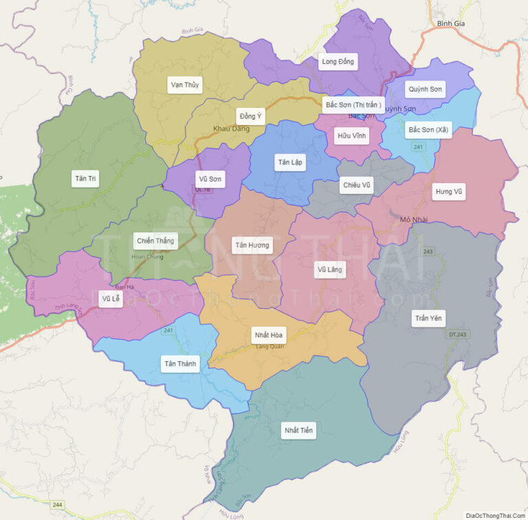 Bản đồ hành chính Huyện Bắc Sơn