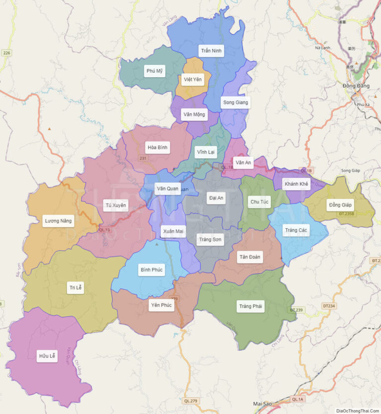 High-resolution political map of Van Quan