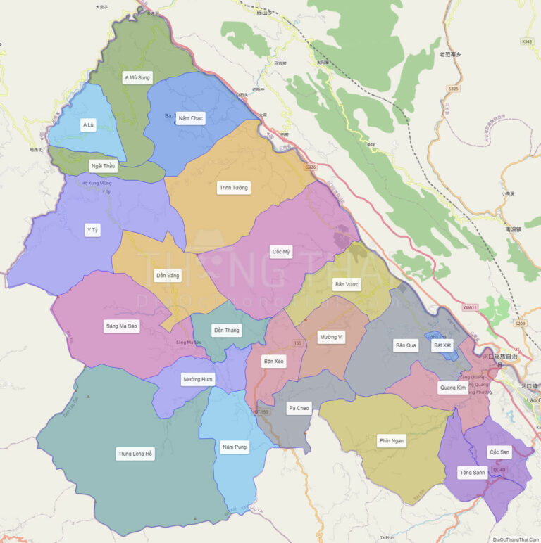 Bản đồ hành chính Huyện Bát Xát