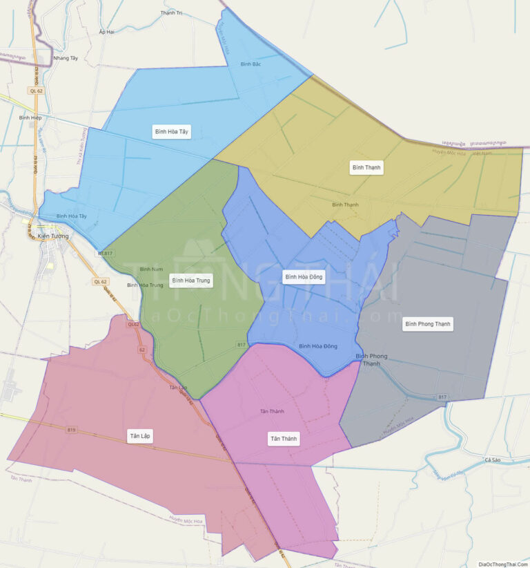 High-resolution political map of Moc Hoa