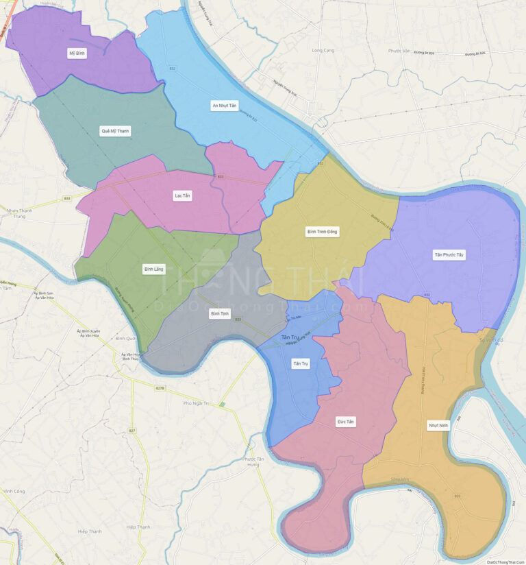 Bản đồ hành chính Huyện Tân Trụ