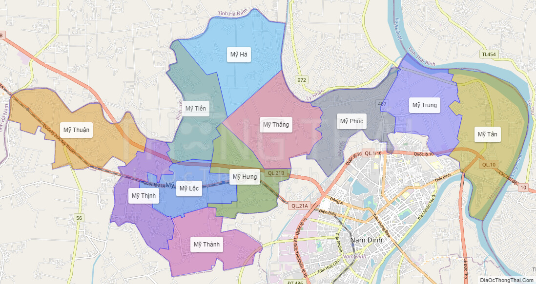 Bộ sưu tập bản đồ huyện mỹ lộc - nam định đầy đủ thông tin về địa lý hành chính