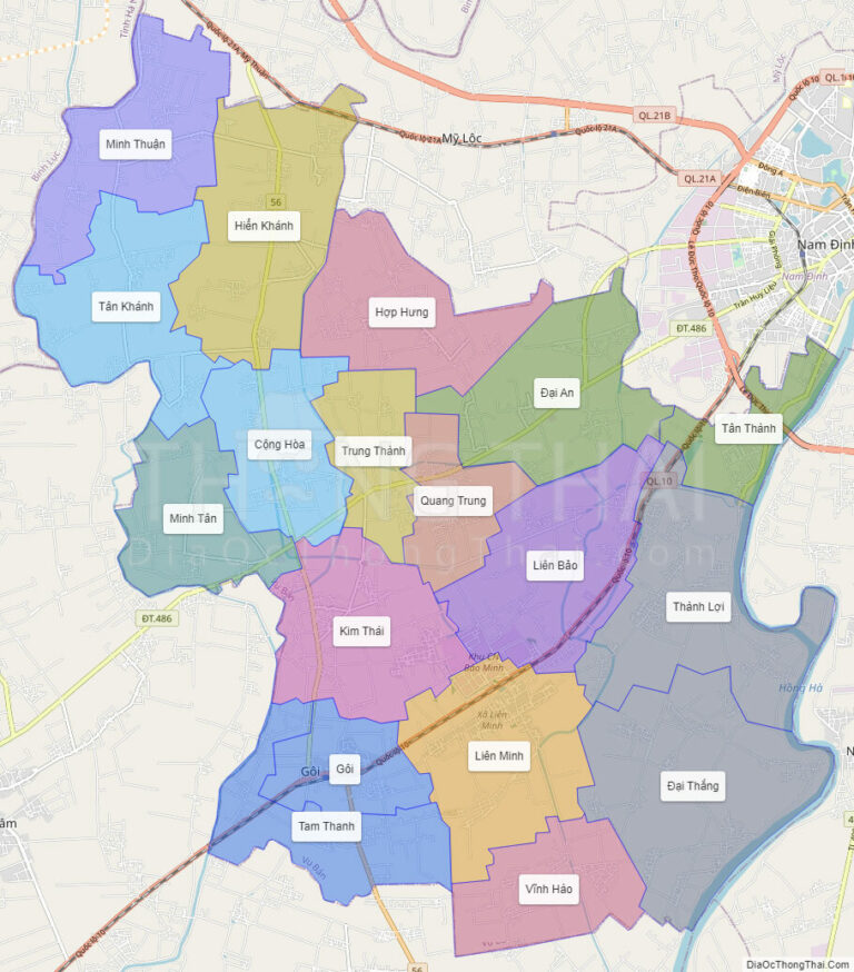 High-resolution political map of Vu Ban