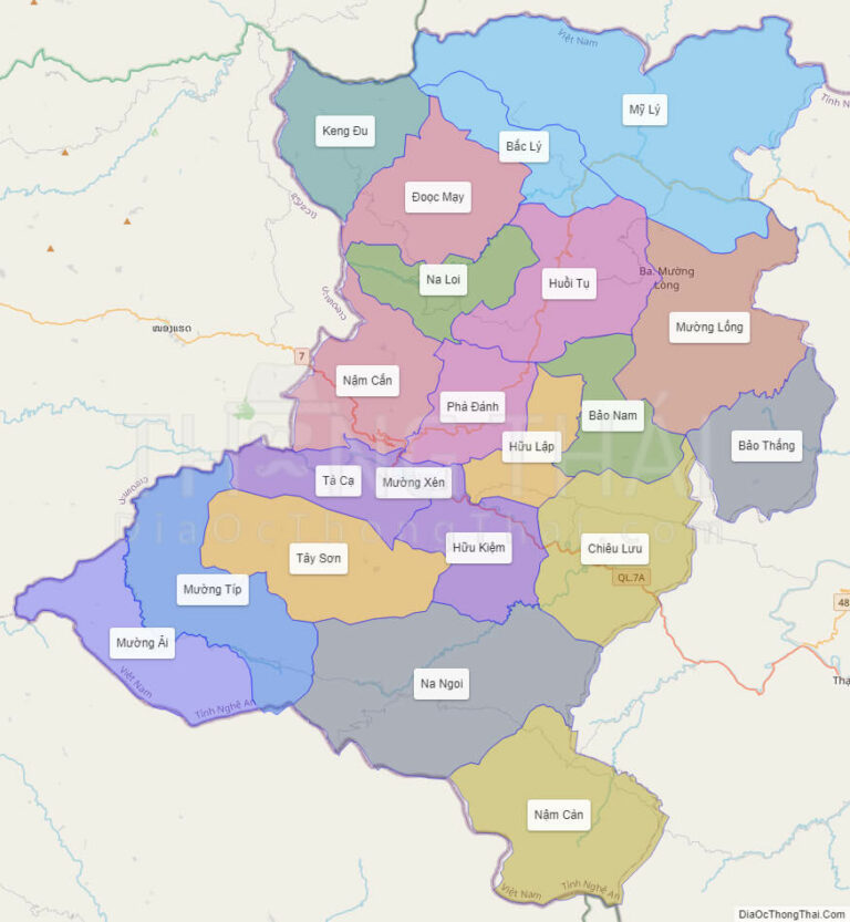 Bản đồ hành chính Huyện Kỳ Sơn