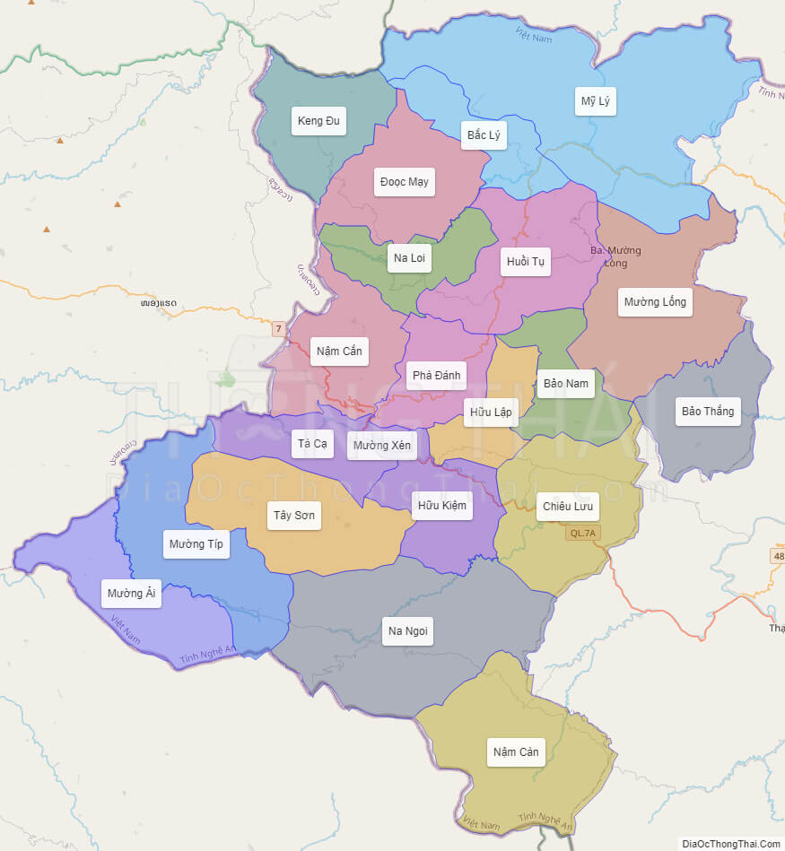 bản đồ huyện kỳ sơn nghệ an